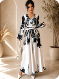 Vestido estampado Blanco\Negro