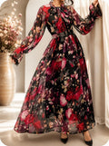 Vestido Floreado rojo