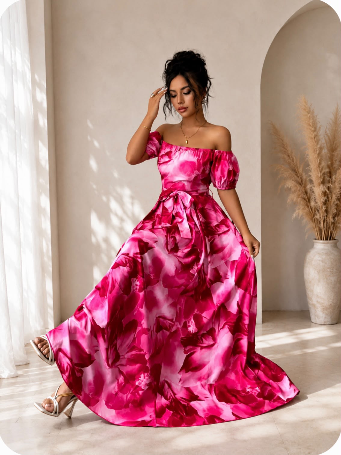Vestido FLOREADO FUXIA