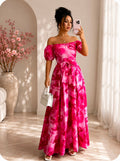 Vestido FLOREADO FUXIA