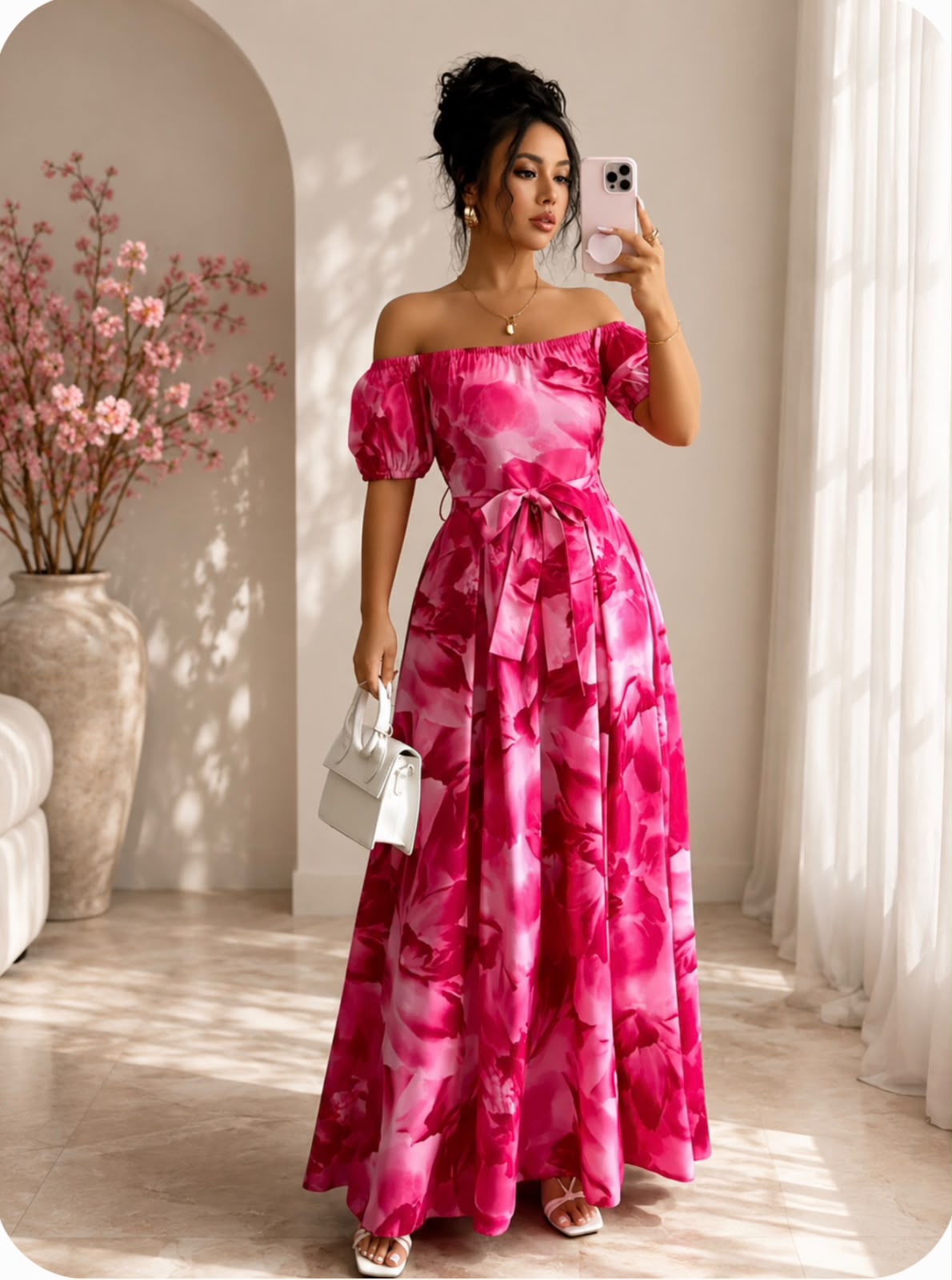 Vestido FLOREADO FUXIA