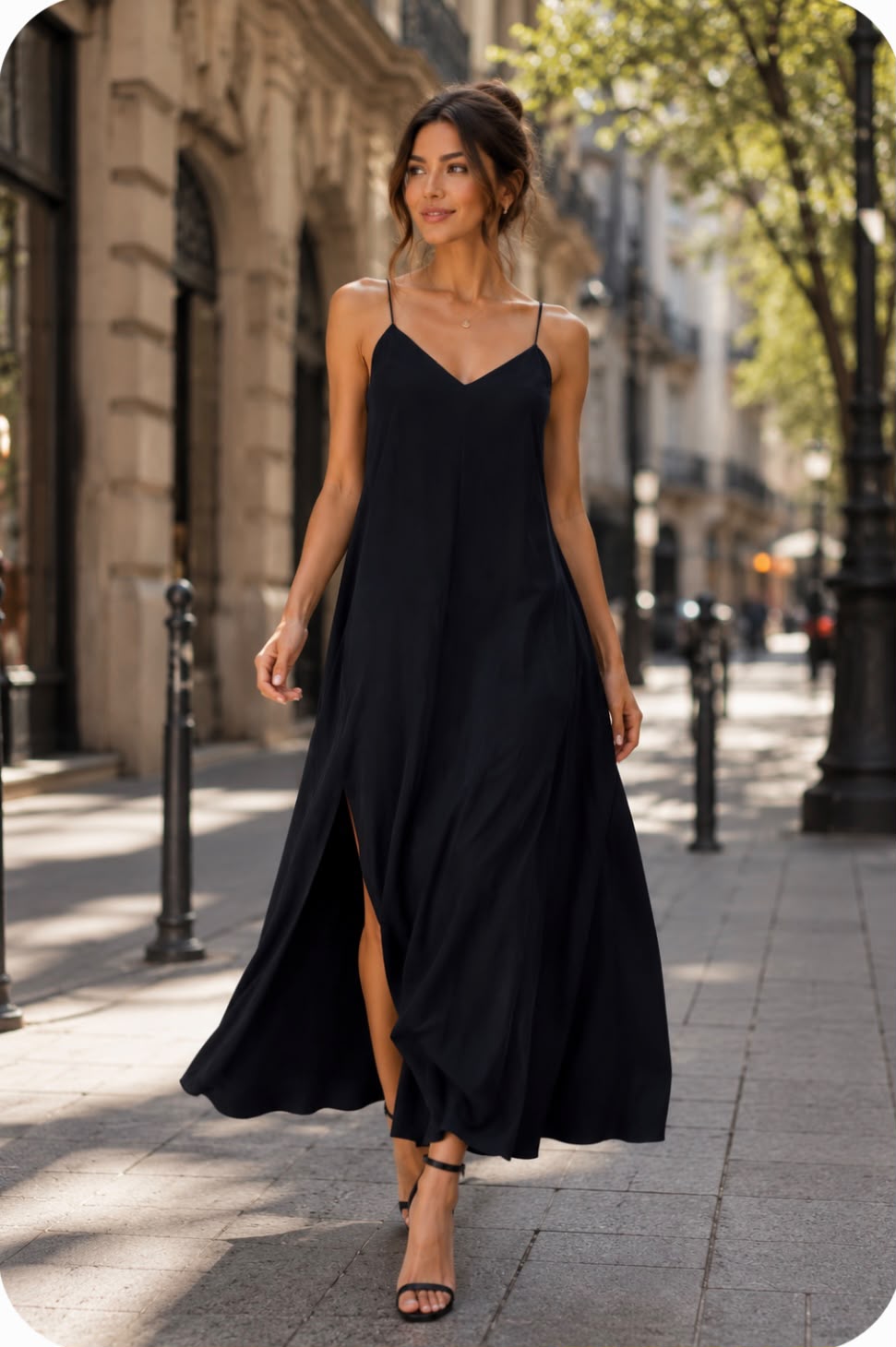 Vestido negro largo