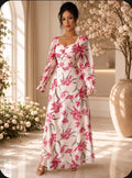 Vestido floreado rosa
