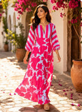 vestido rosa ancho