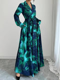 vestido flores verdes