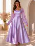 Vestido satín Lila