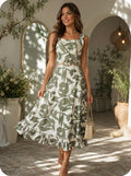 Vestido floreado verde