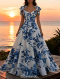 Vestido Estampado Celeste