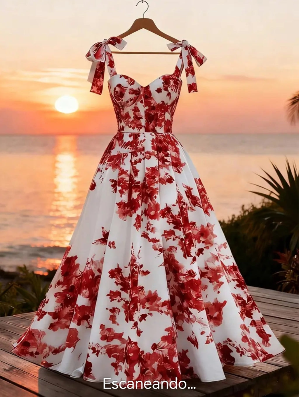 Vestido Estampado Rojo
