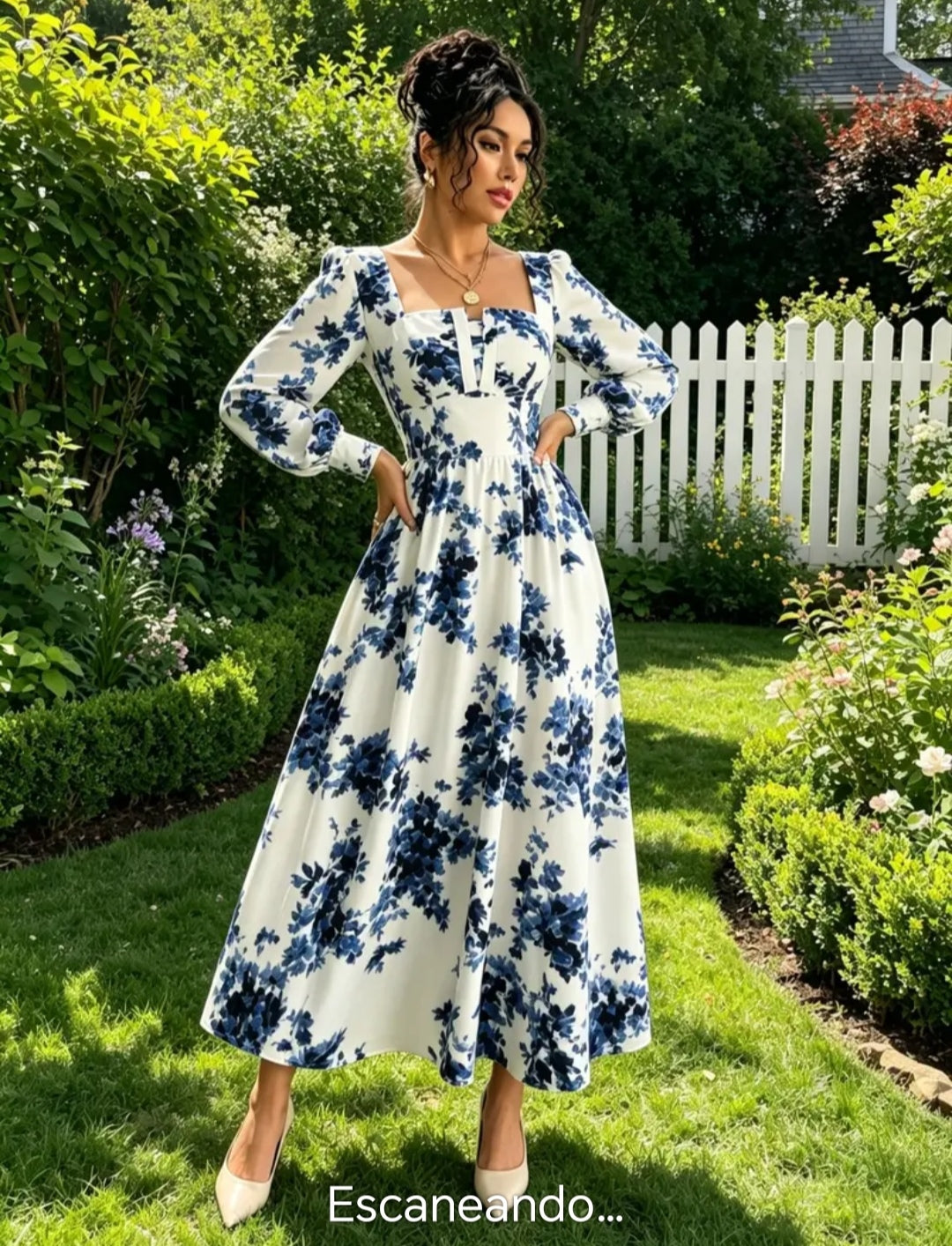 Vestido Floreado azul