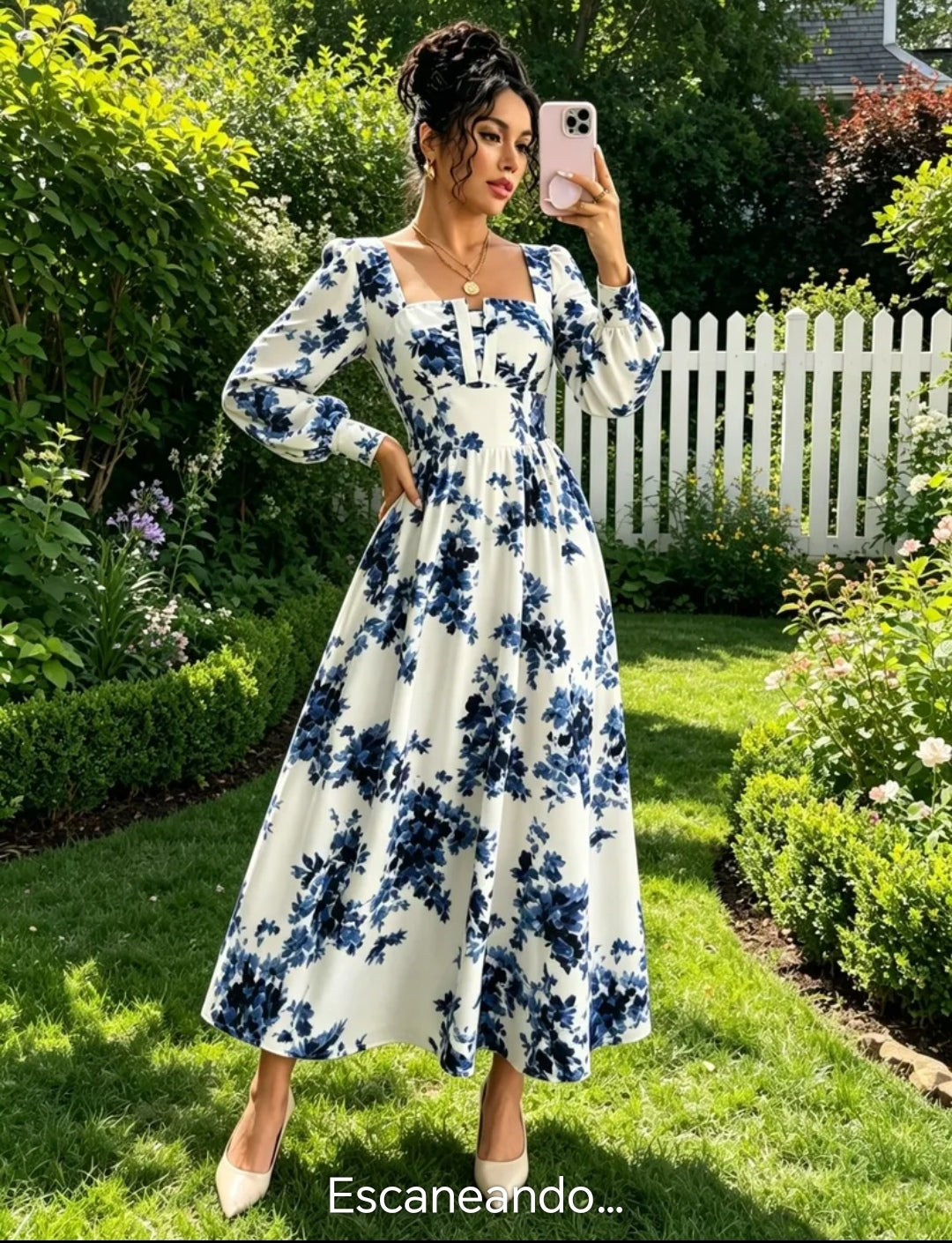 Vestido Floreado azul