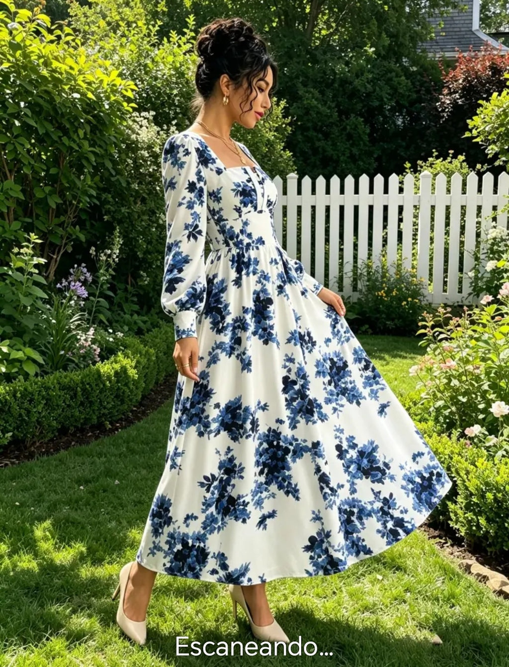 Vestido Floreado azul