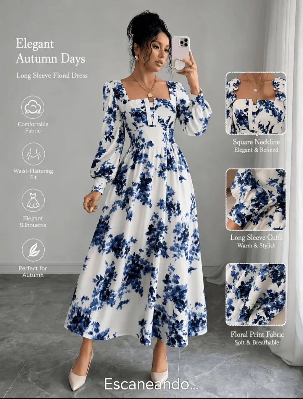 Vestido Floreado azul